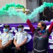 Una mujer manifiesta en el marco del Día Internacional de la Mujer. Ese mismo día el Congreso aprobó una ley que atenta contra las mujeres y personas diversas.