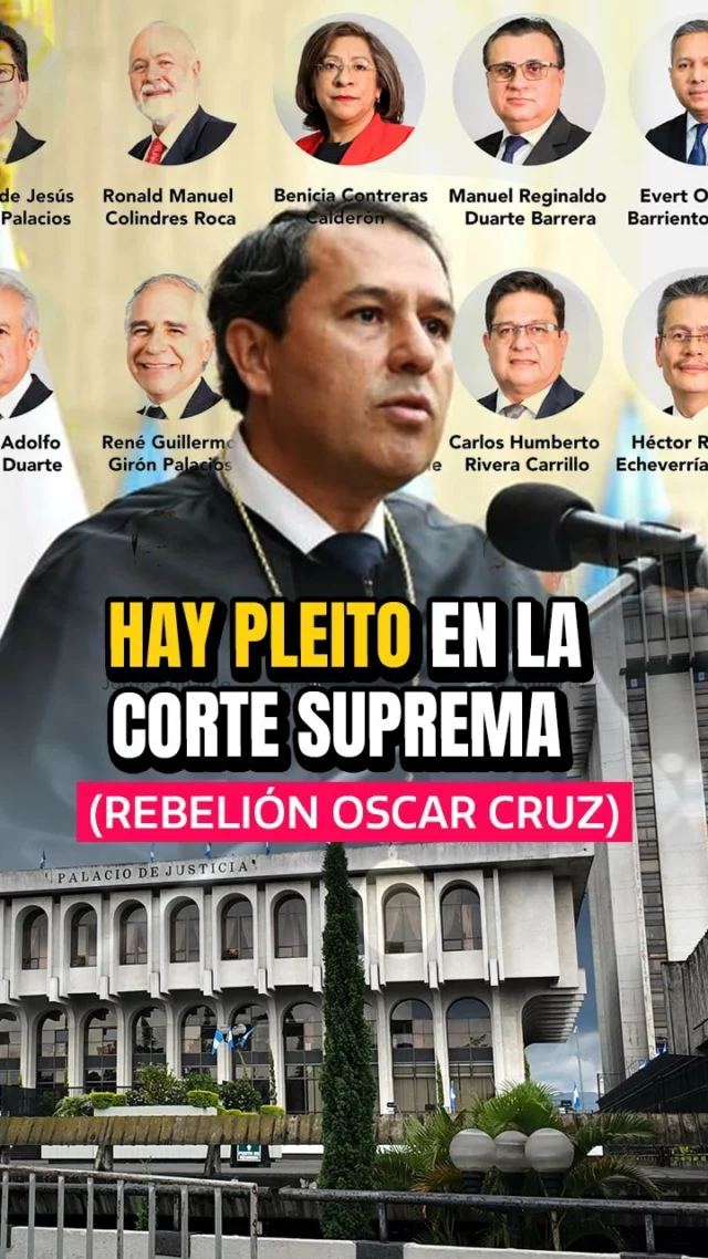 💥 Hay pleito en la Corte Suprema de Justicia 💥

12 magistrados no se la están llevando nada bien con el presidente de la Corte, Oscar Cruz. 👨🏻‍⚖️

¿Cómo pasó? @jeanellydabeyba te cuenta. 🔊

#guatemala #justicia #periodismo #eleccióndecortes #cortesupremadejusticia #magistrados #oscarcruz